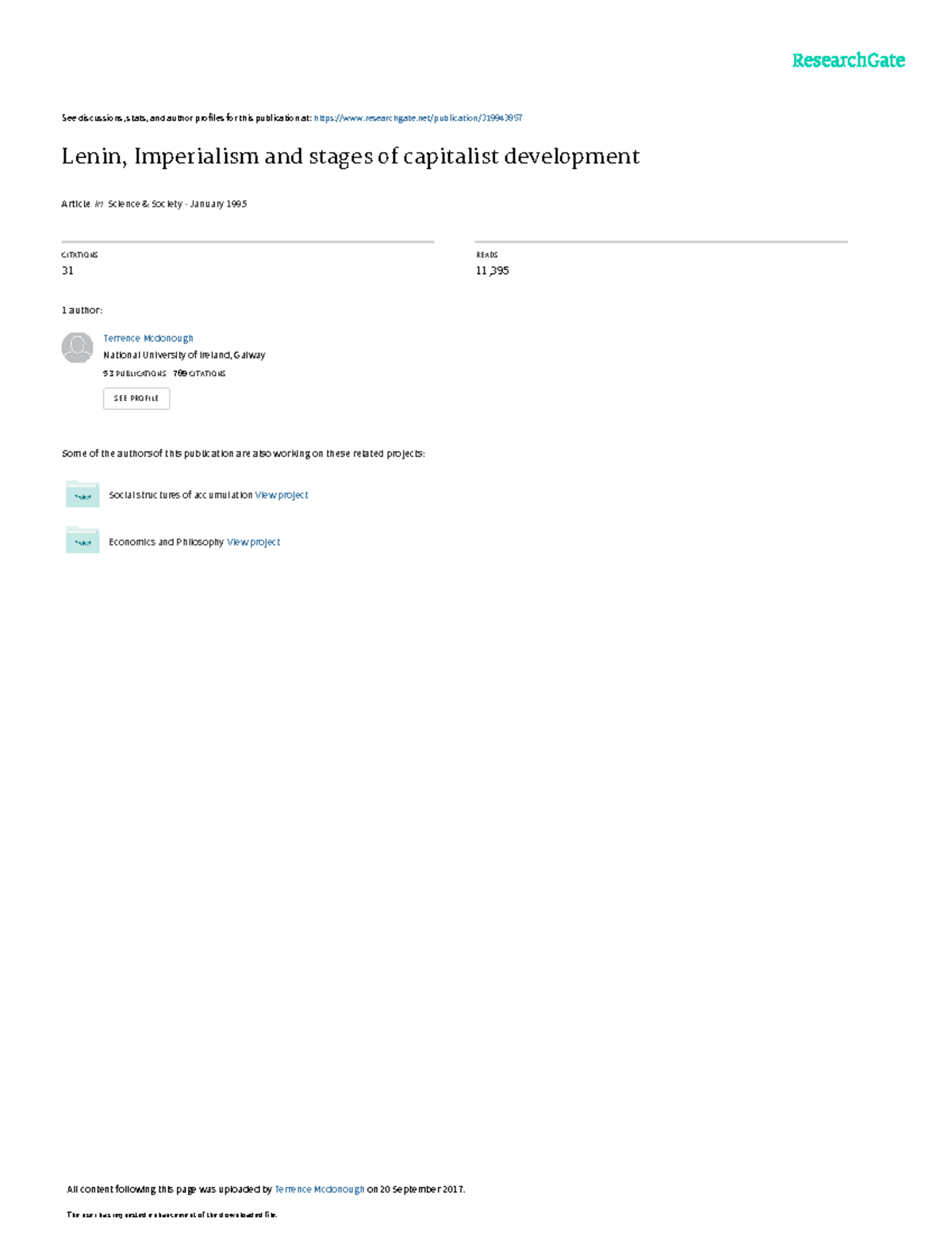 Lenin Imperialismandstagesofcapitalistdevelopment - See discussions ...
