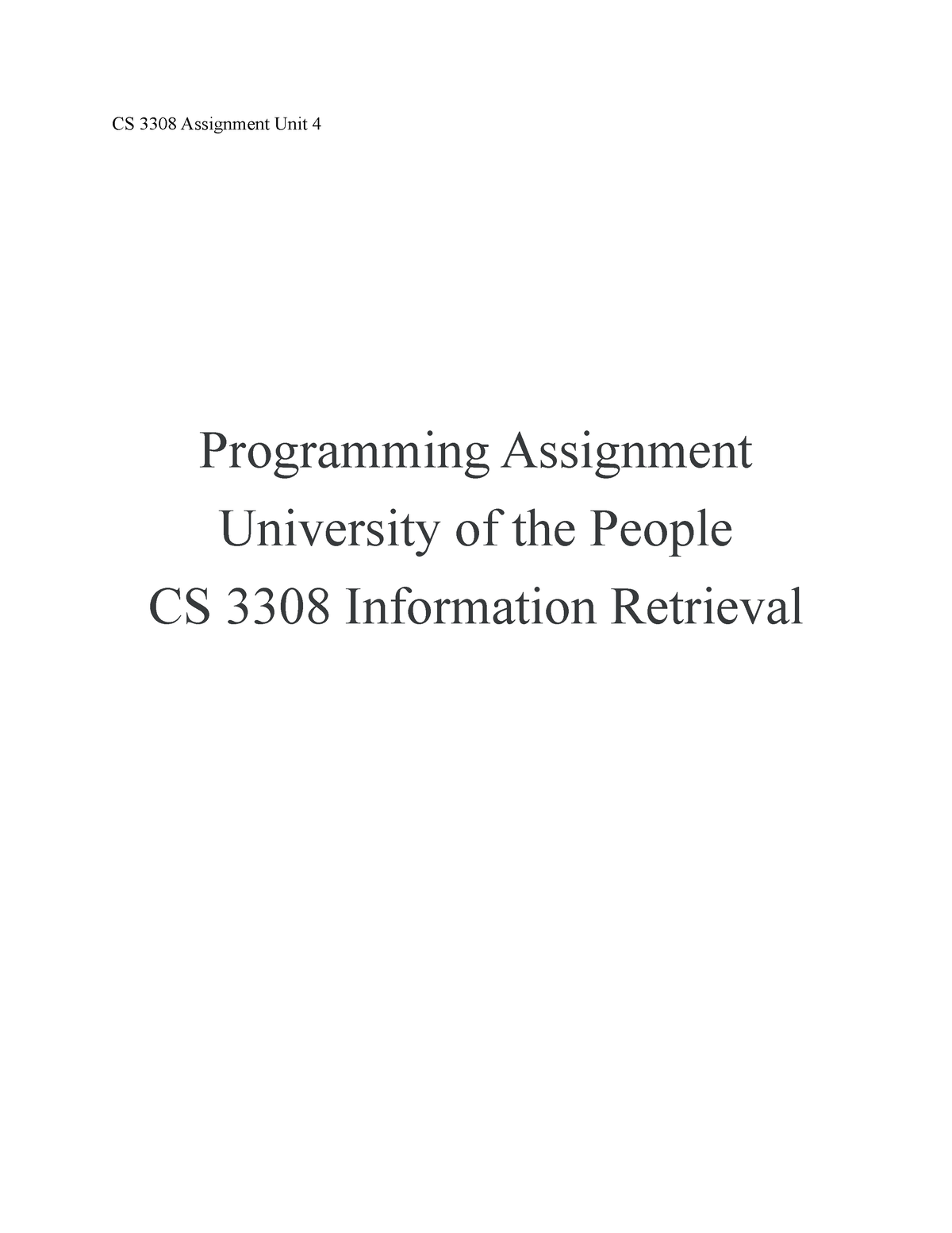 unit 4 programming assignment 1 distinction example
