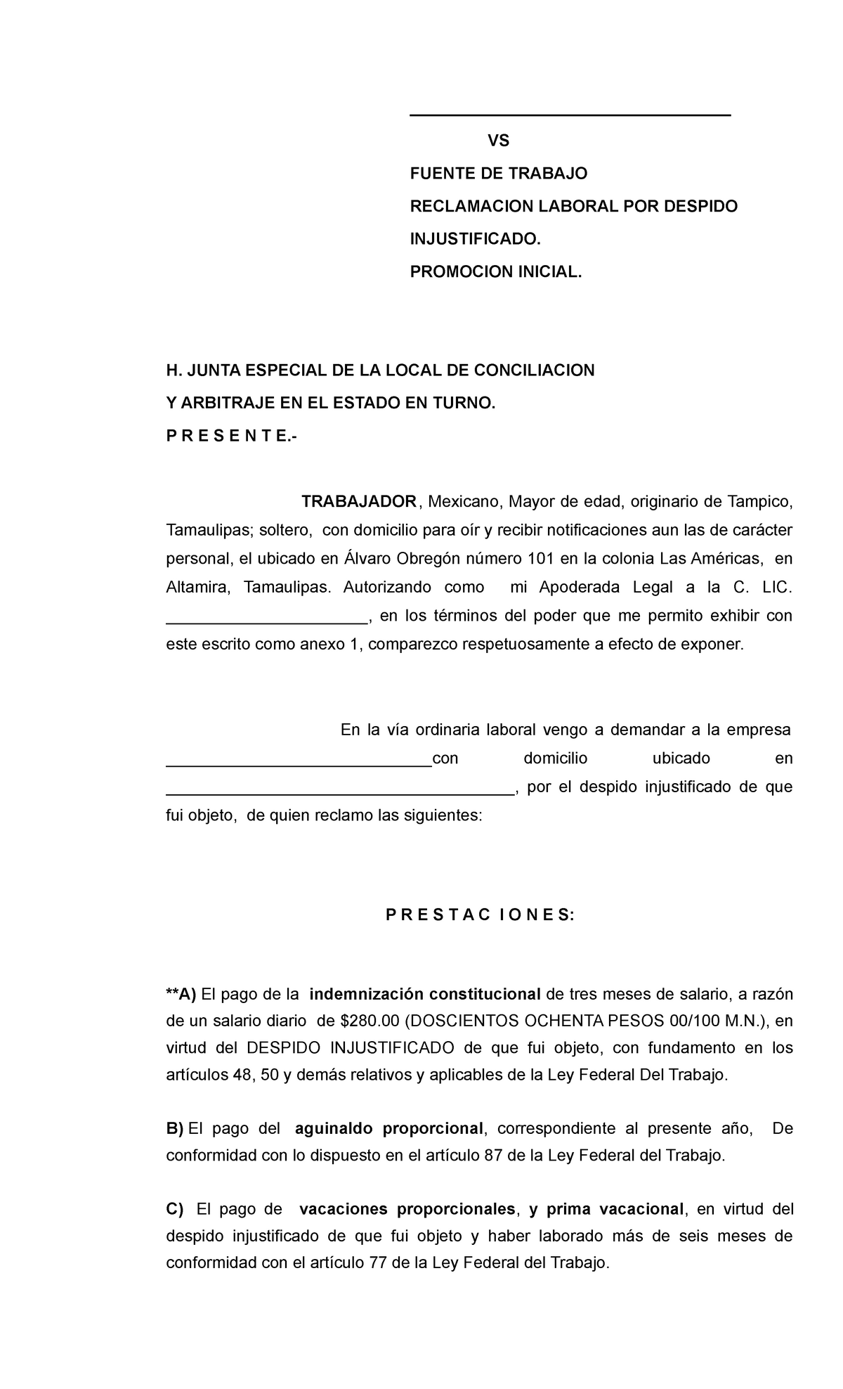 Formato DE Demanda LaboraL VS FUENTE DE TRABAJO