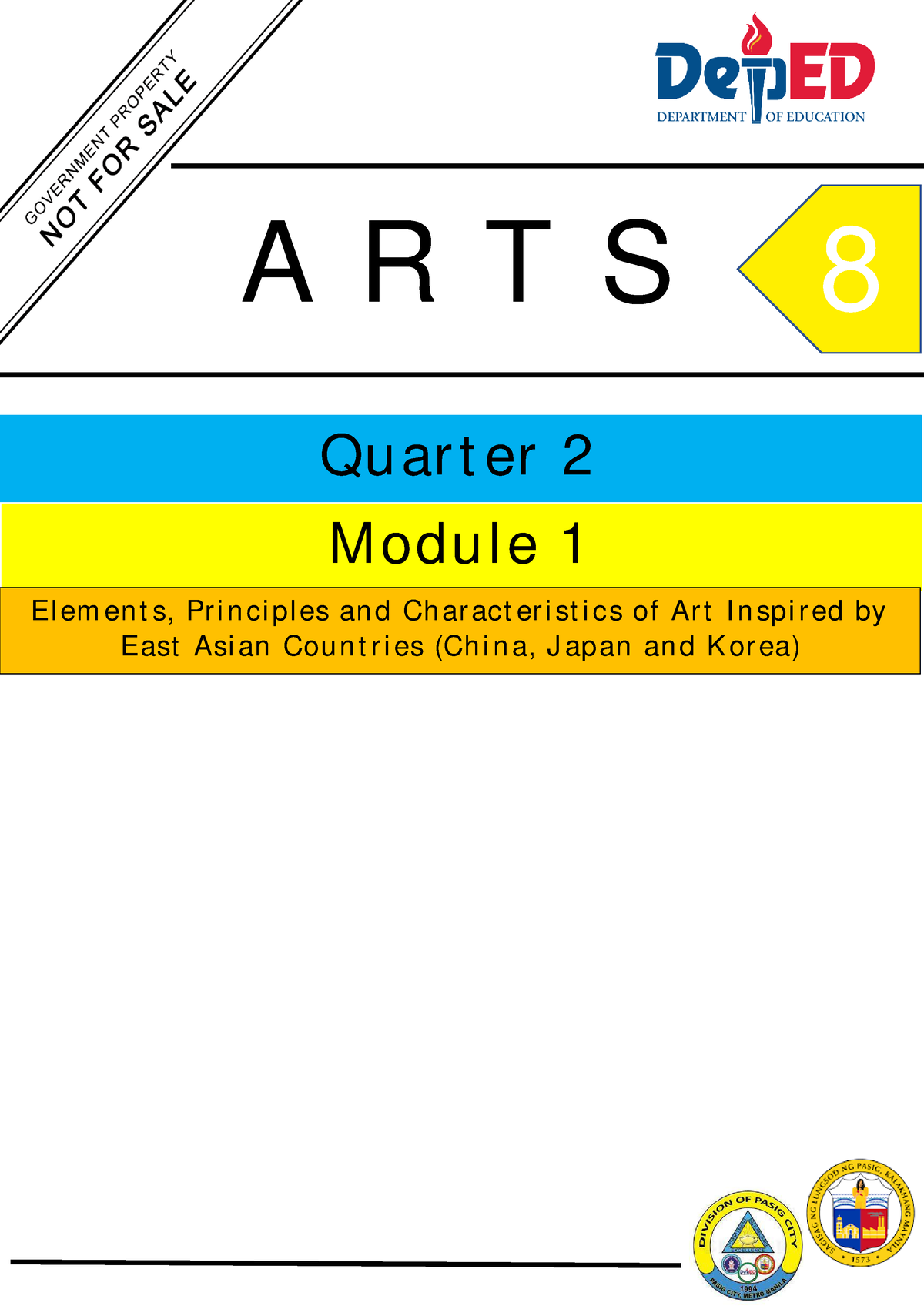 ARTS 8 - Q2 - M1 - Lecture - A R T S 8 Quarter 2 Module 1 Elements ...