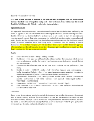 Key Structures DENNING LAW SCHOOL JUDICIAL PRECEDENT Please Note That 