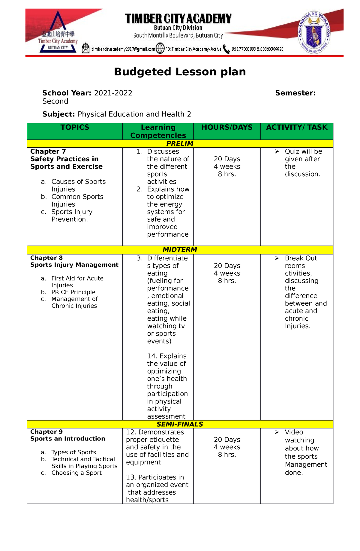 Kinder Lesson Plan Quarter 1 Pdf Free Download