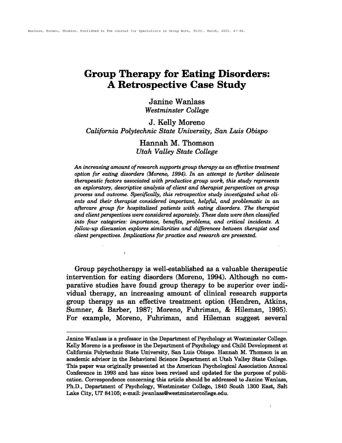 case study for eating disorders alexis