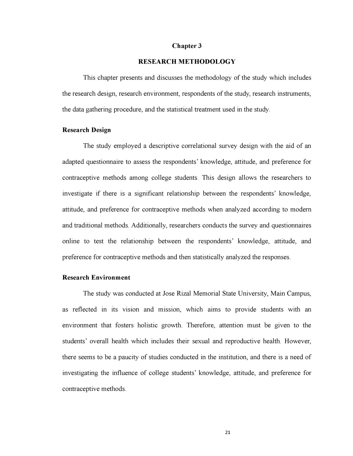 011 Chapter 3 Research 2 Contraceptivesrevised - Chapter 3 RESEARCH ...