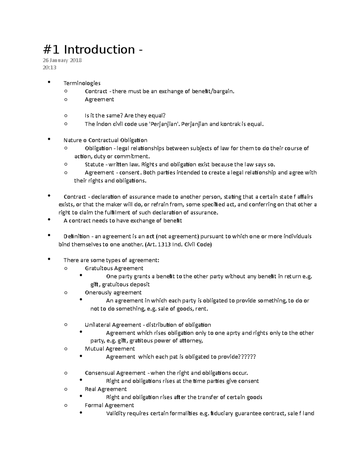 Introduction - Lecture notes 1 - #1 Introduction 26 January 2018 20:13 ...