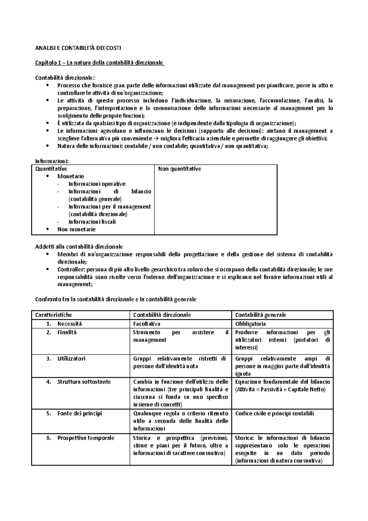 ACC - Riassunto Libro - Sistemi di Controllo - ANALISI E CONTABILITÀ ...