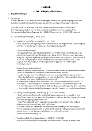 Mietvertrag - Prüfungsschemata und Definitionen - Mietrecht (§§ 535 ff ...