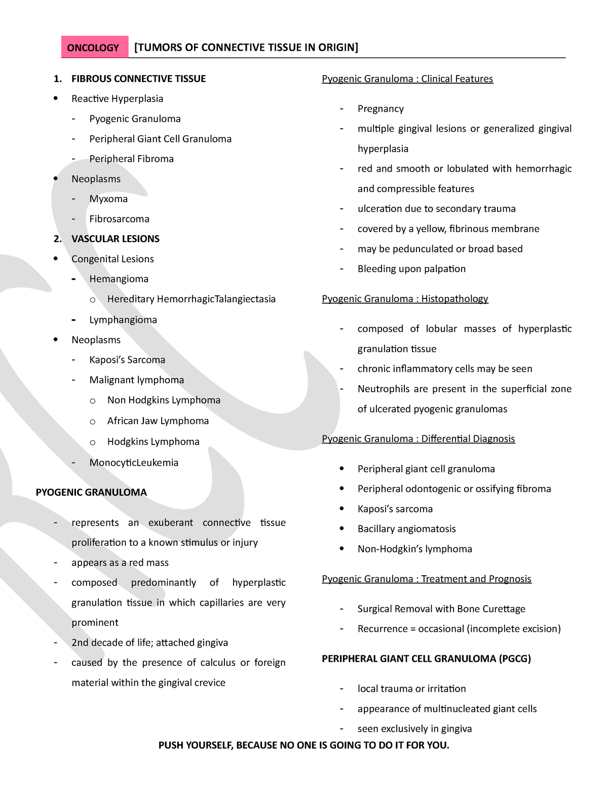 Oral Pathology - Tumors of Connective Tissue in Origin - 1. FIBROUS ...