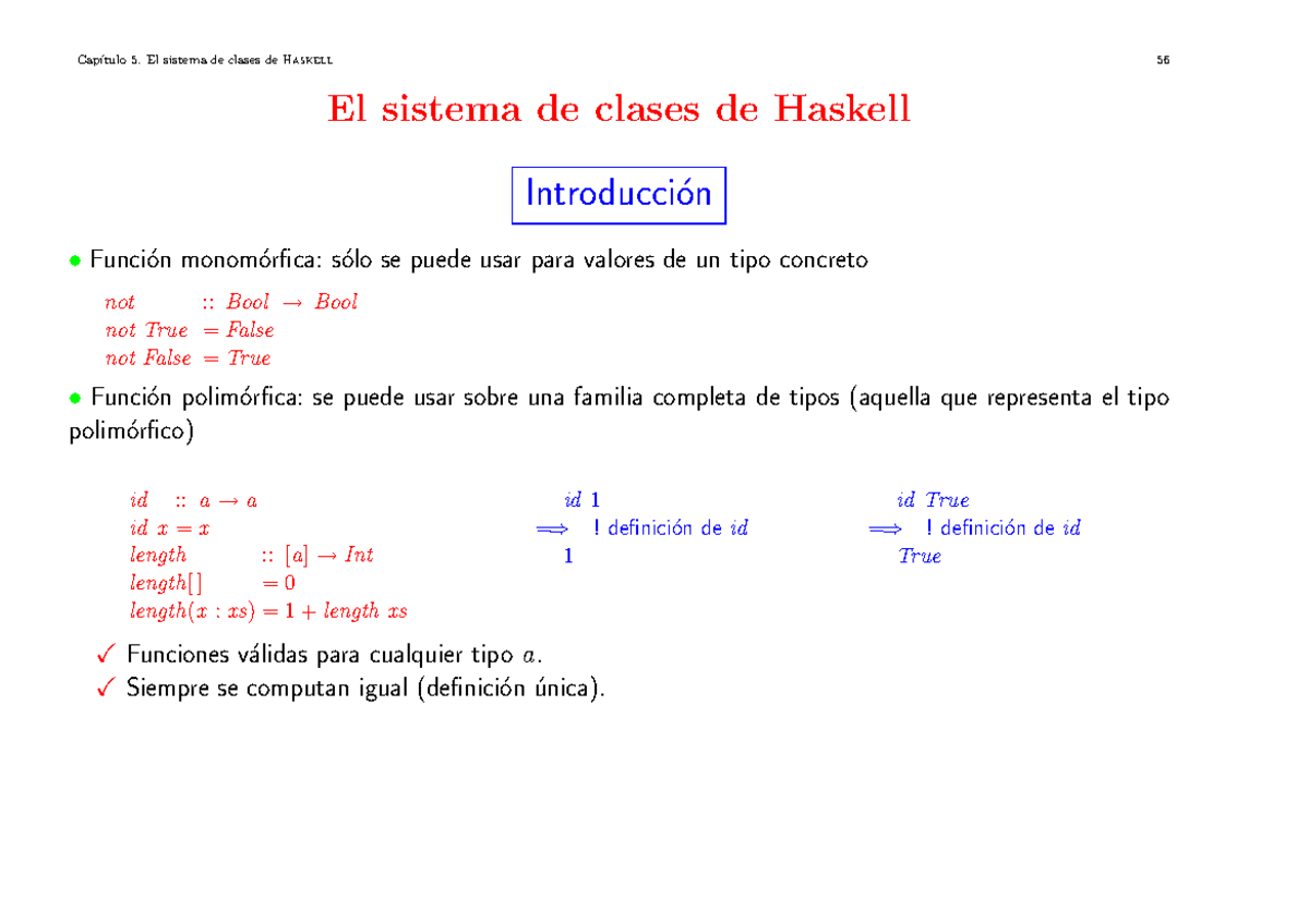 El sistema de clases de Haskell - El sistema de clases de Haskell ...