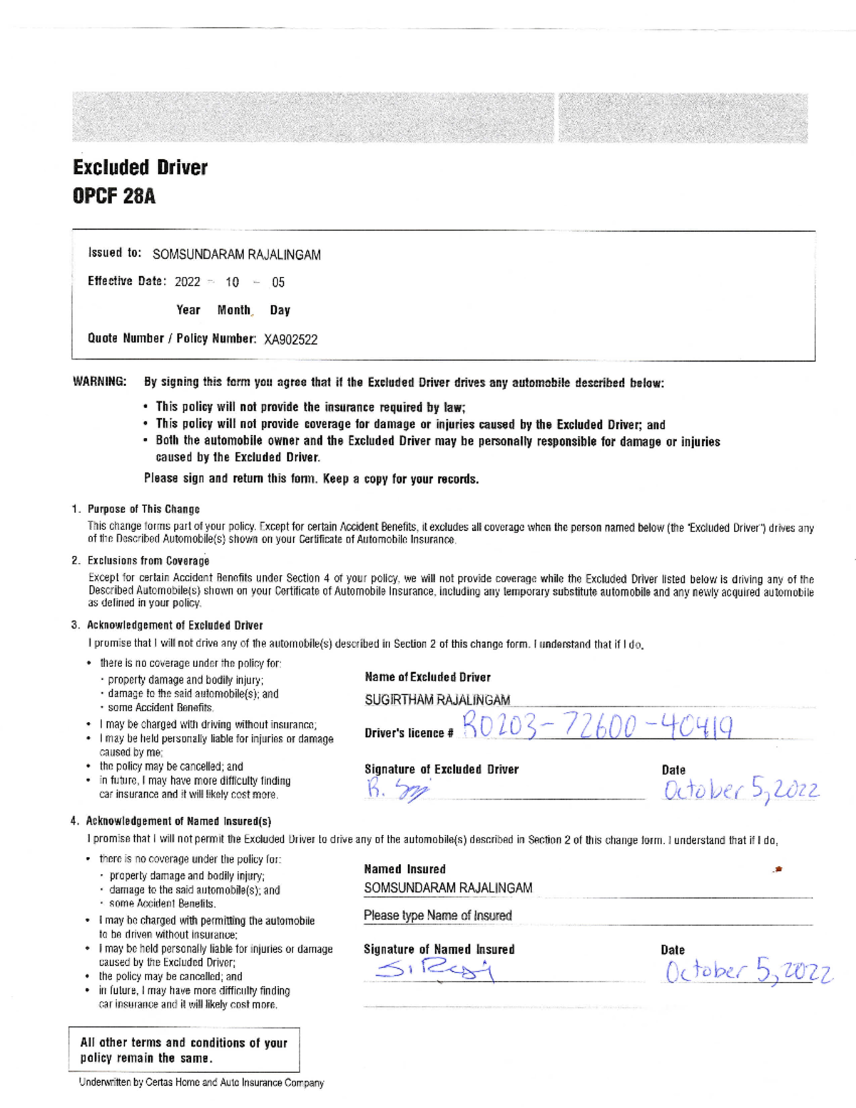 Img002 - Assesment - Excluded Driver OPOF 28A Issued to: SOMSUNDARAM ...