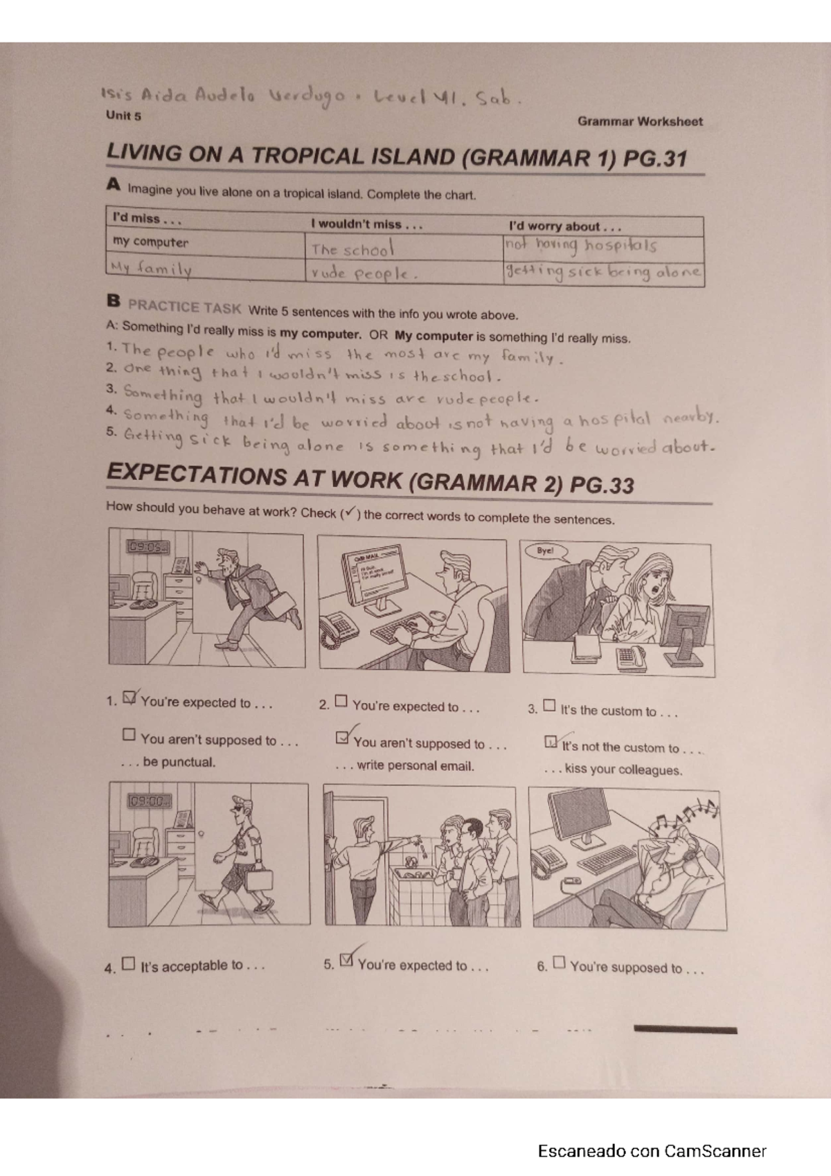 Grammar task Unit 5 - Apuntes 1, 2, 3 - ingles - Studocu