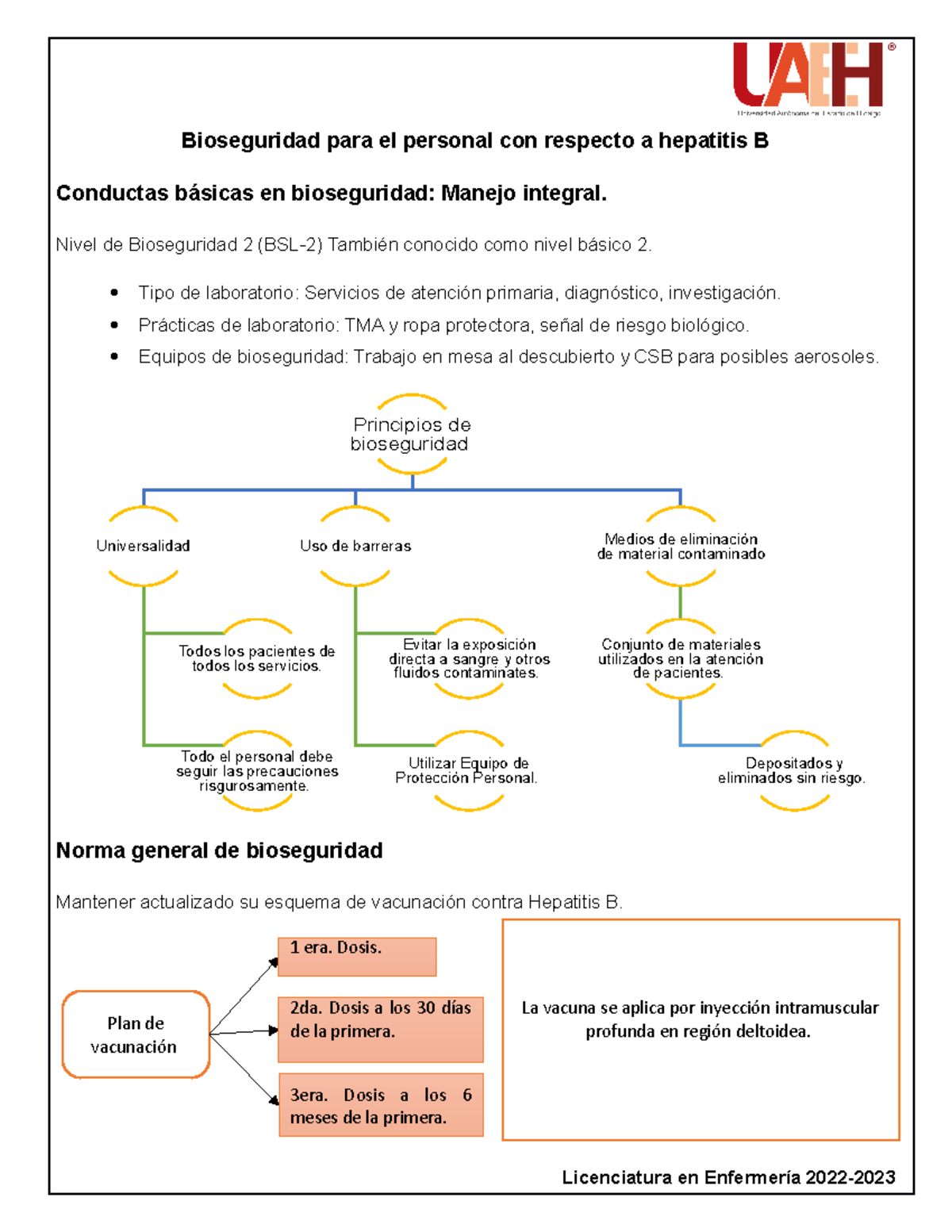 Bioseguridad Para El Personal Con Respecto A Hepatitis B - Nivel De ...