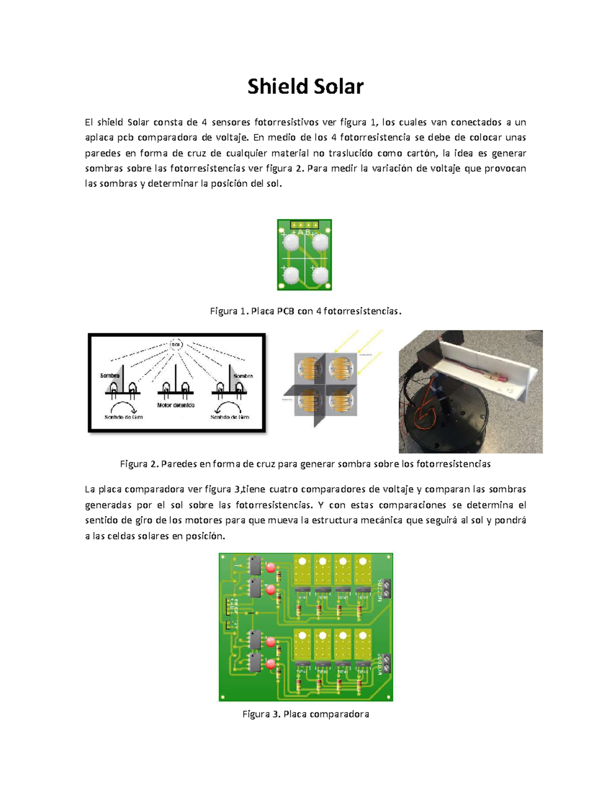 Shield Solar caracteristicas - Shield Solar El shield Solar consta de 4 ...