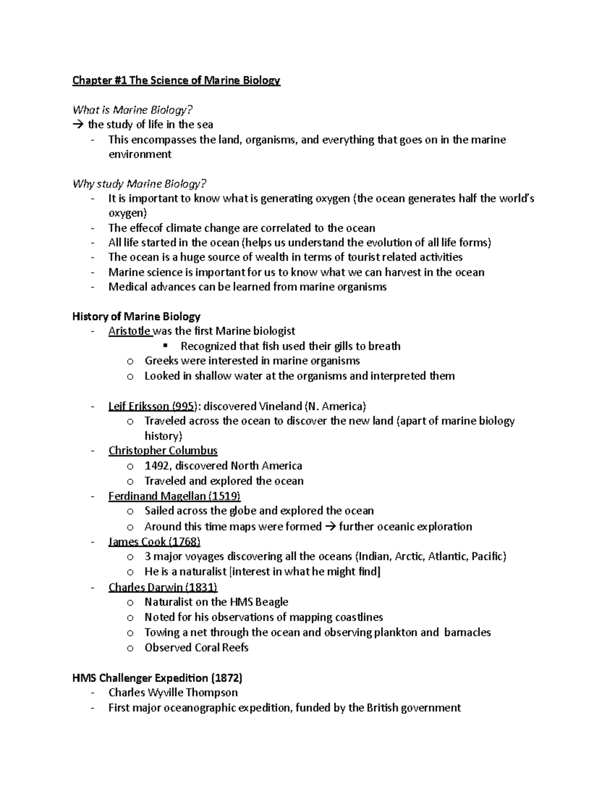 Intro To Marine Bio Chapter 1 The Science Of Marine Biology What Is