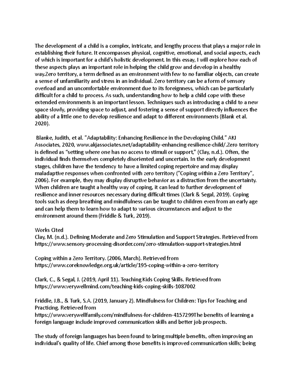 The development of a child - It encompasses physical, cognitive ...