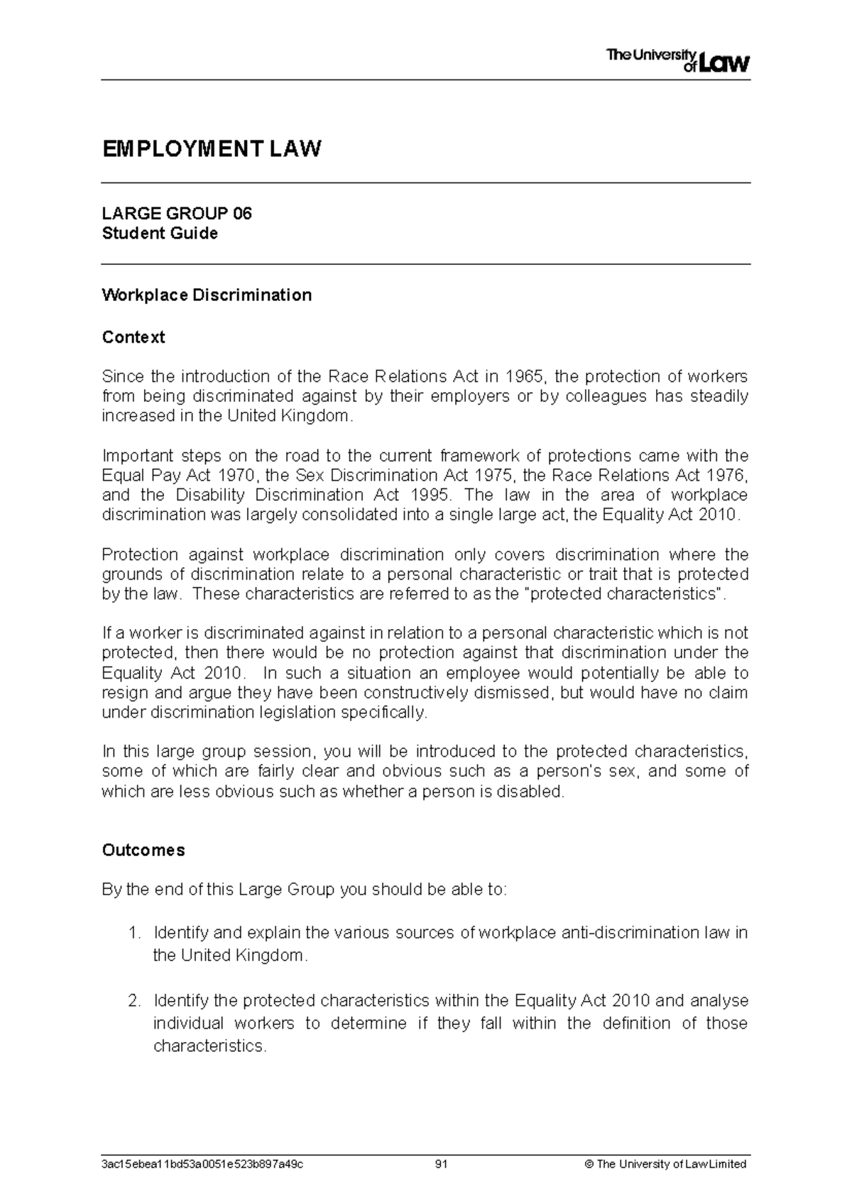 2324 employment lg06 ce01 student guide - EMPLOYMENT LAW LARGE GROUP 06 ...
