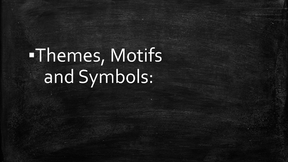 Hamlet Themes Themes, Motifs and Symbols Themes Themes are