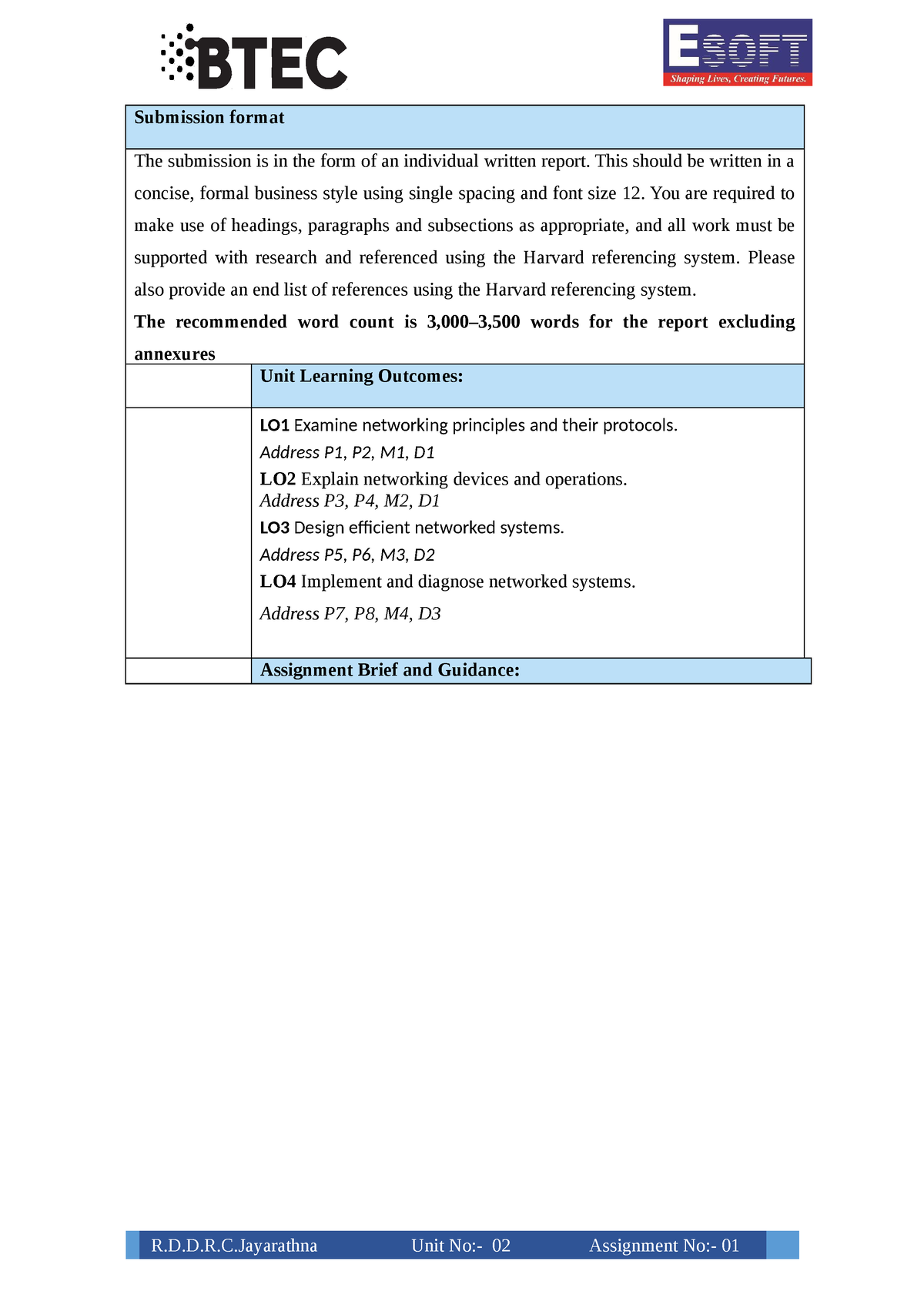 hnd networking assignment