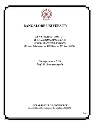 NEP Syllabus Environmental Studies - Bangalore University Department Of ...