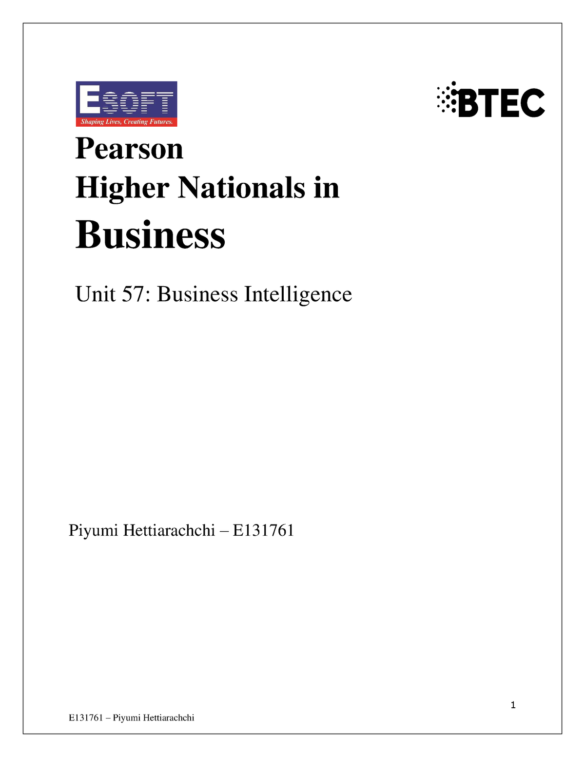 pearson hnd business assignments