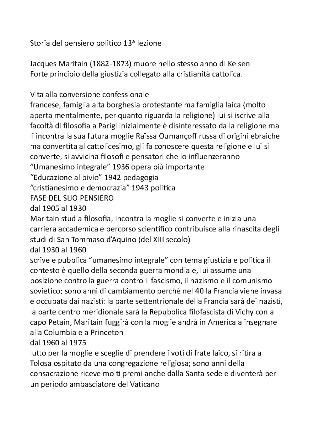 Storia Del Pensiero Politico 13ª Lezione - Storia Del Pensiero Politico ...