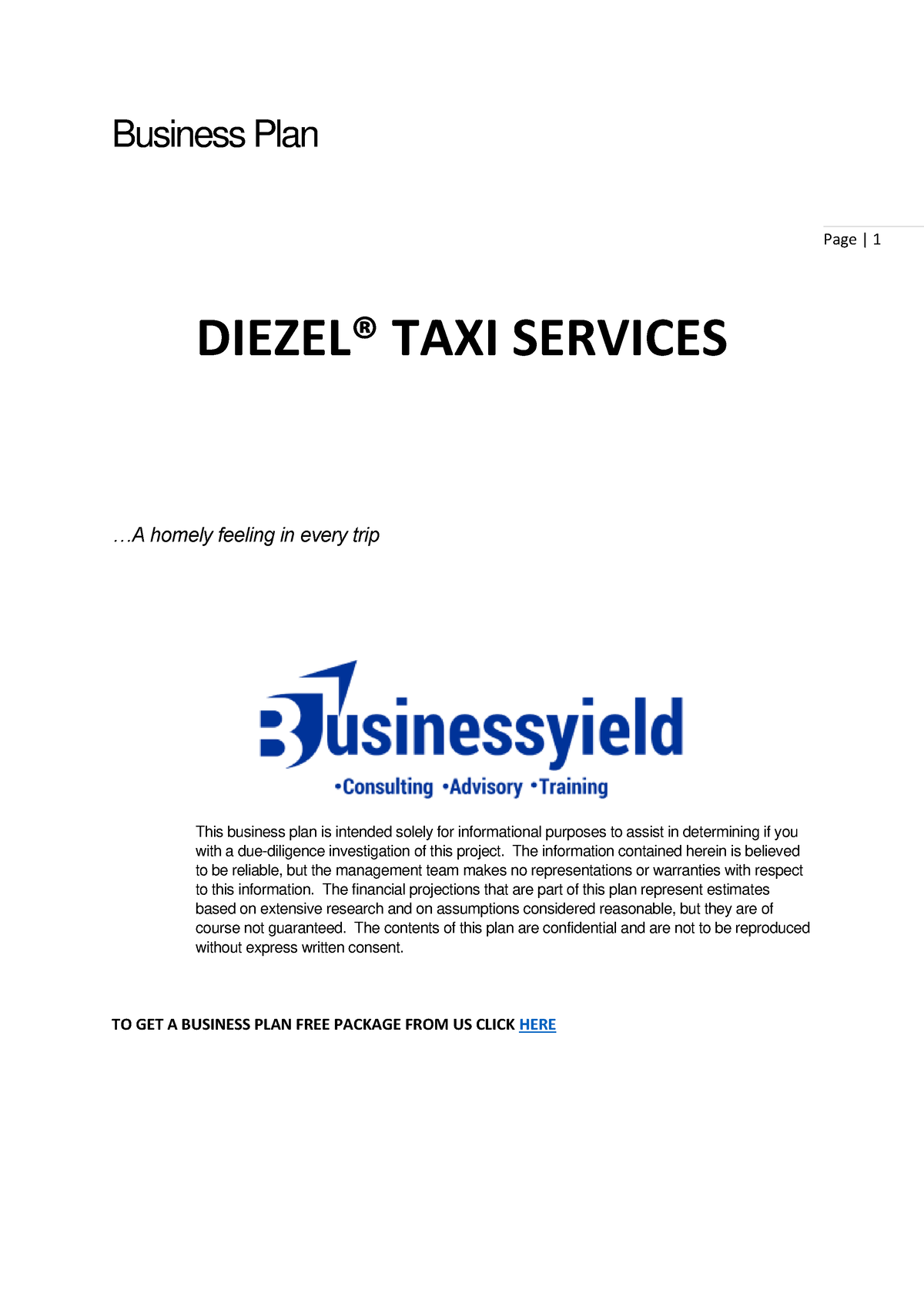 business plan of taxi service