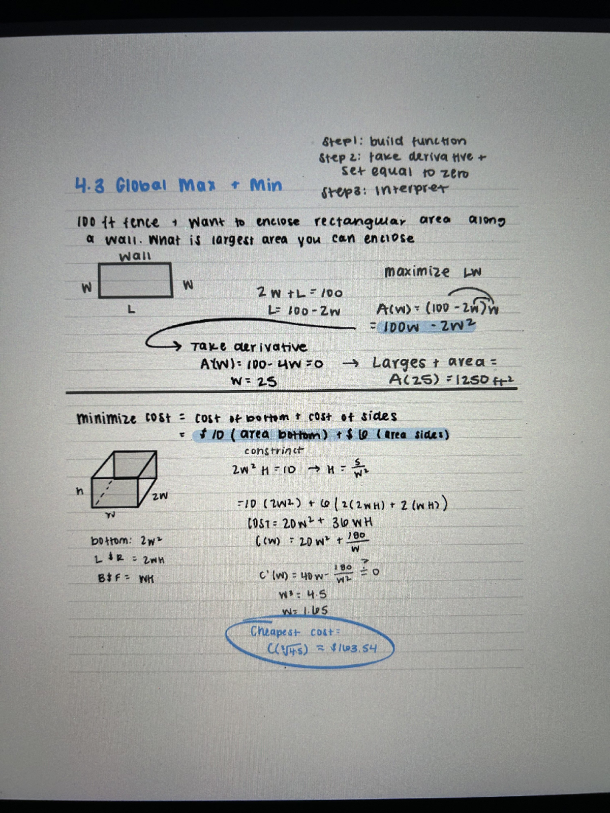 Global Maximum and Minimum - MATH 140 - Studocu