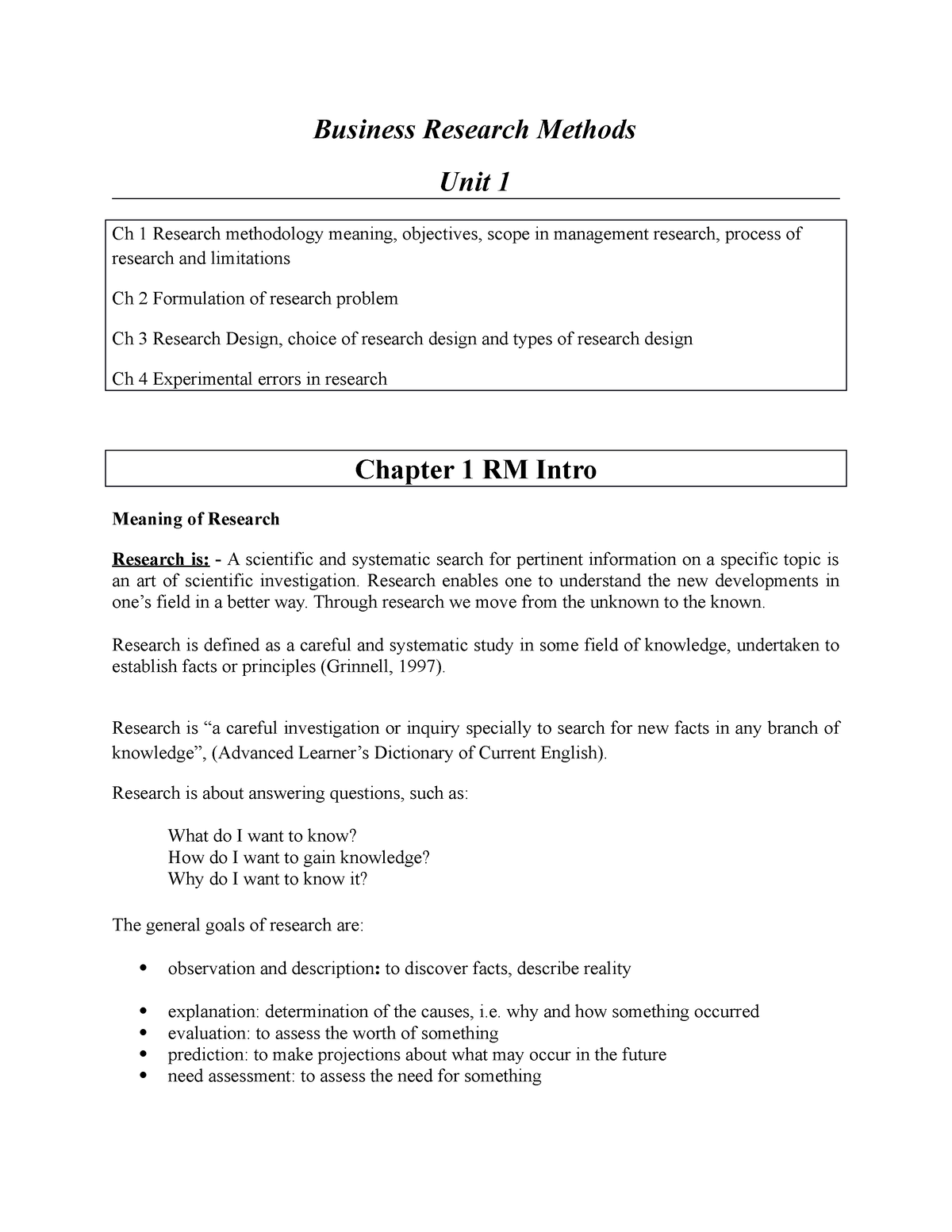 business research method chapter 1