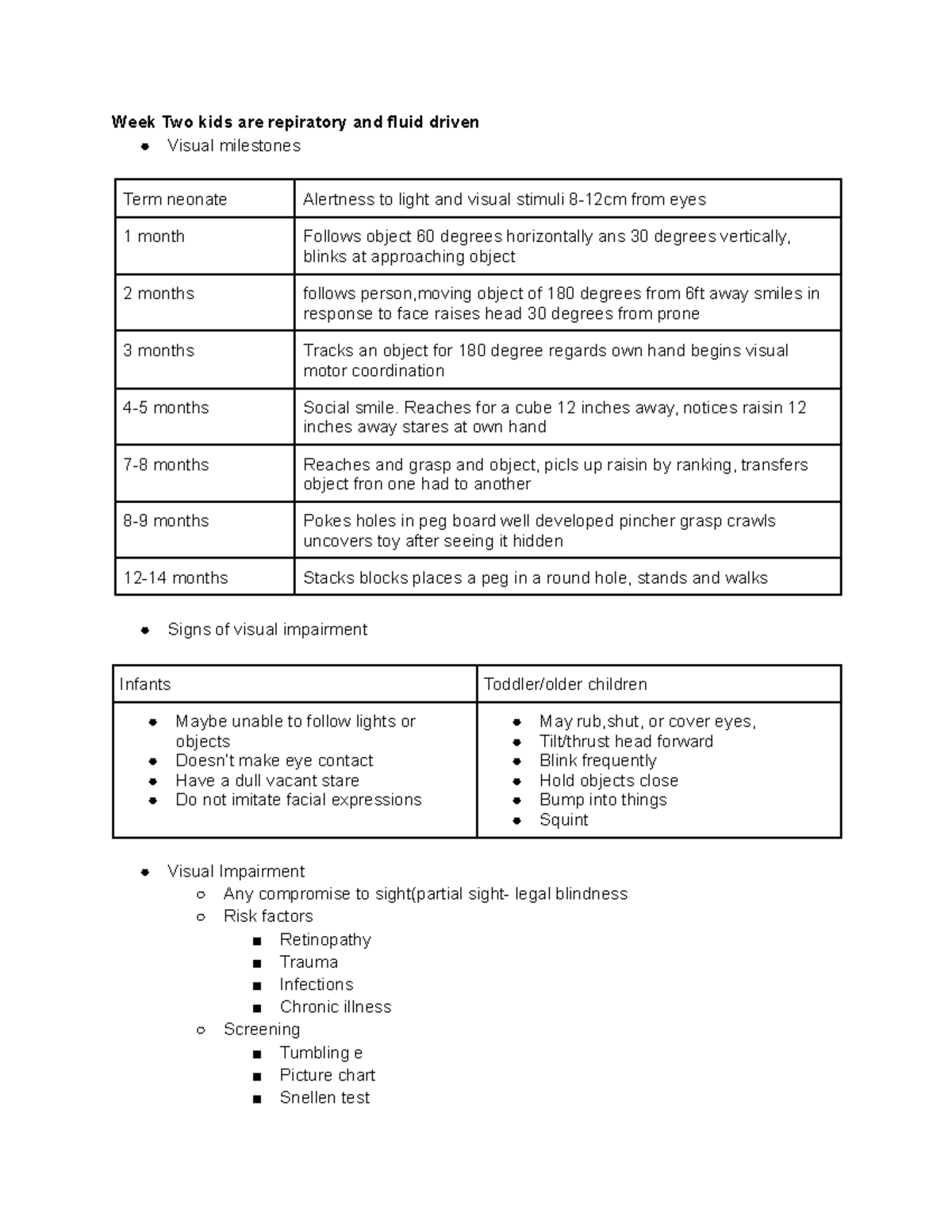 Week Two N307 - Weekly N307 notes with key points highlights - Week Two ...