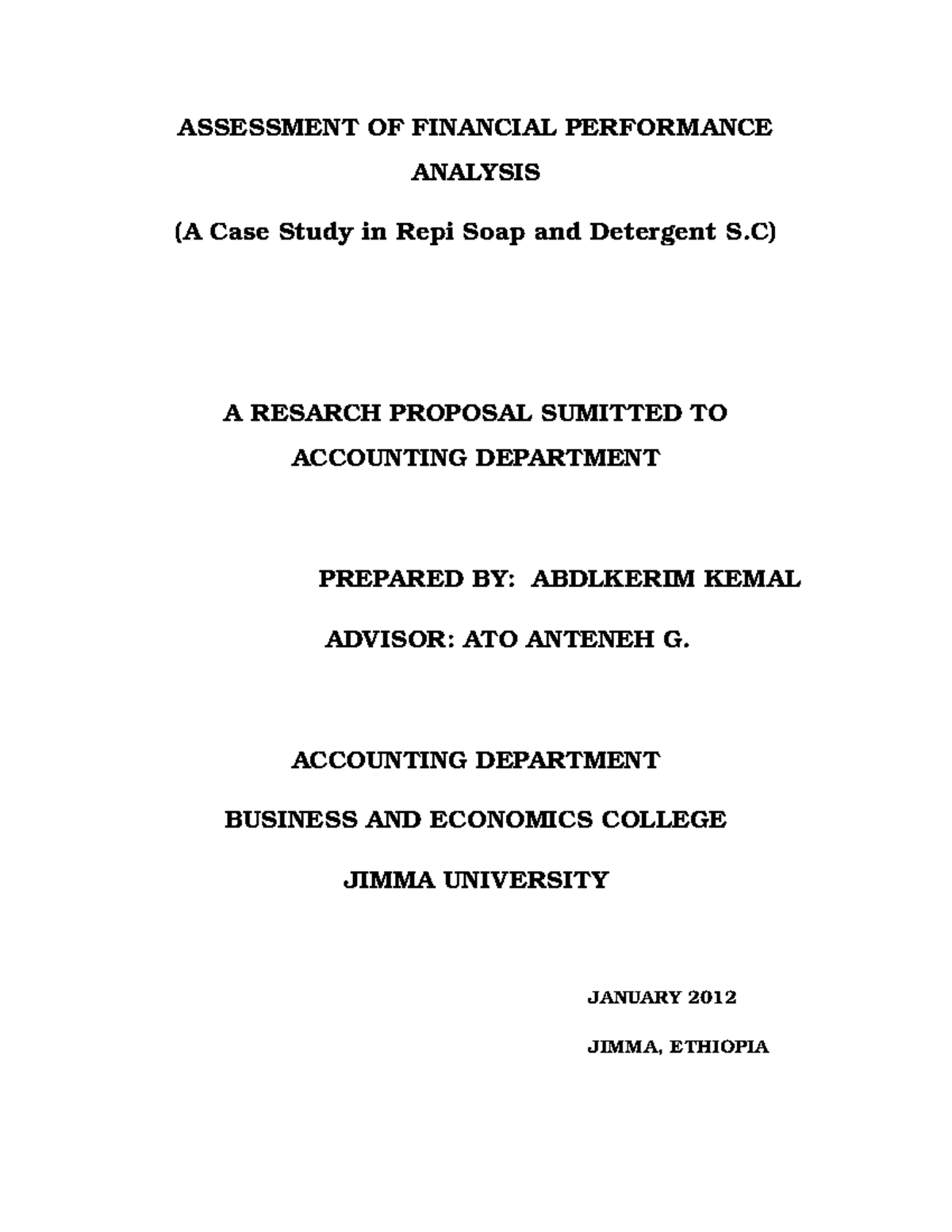 4 6015105971540461581 ASSESSMENT OF FINANCIAL PERFORMANCE ANALYSIS (A
