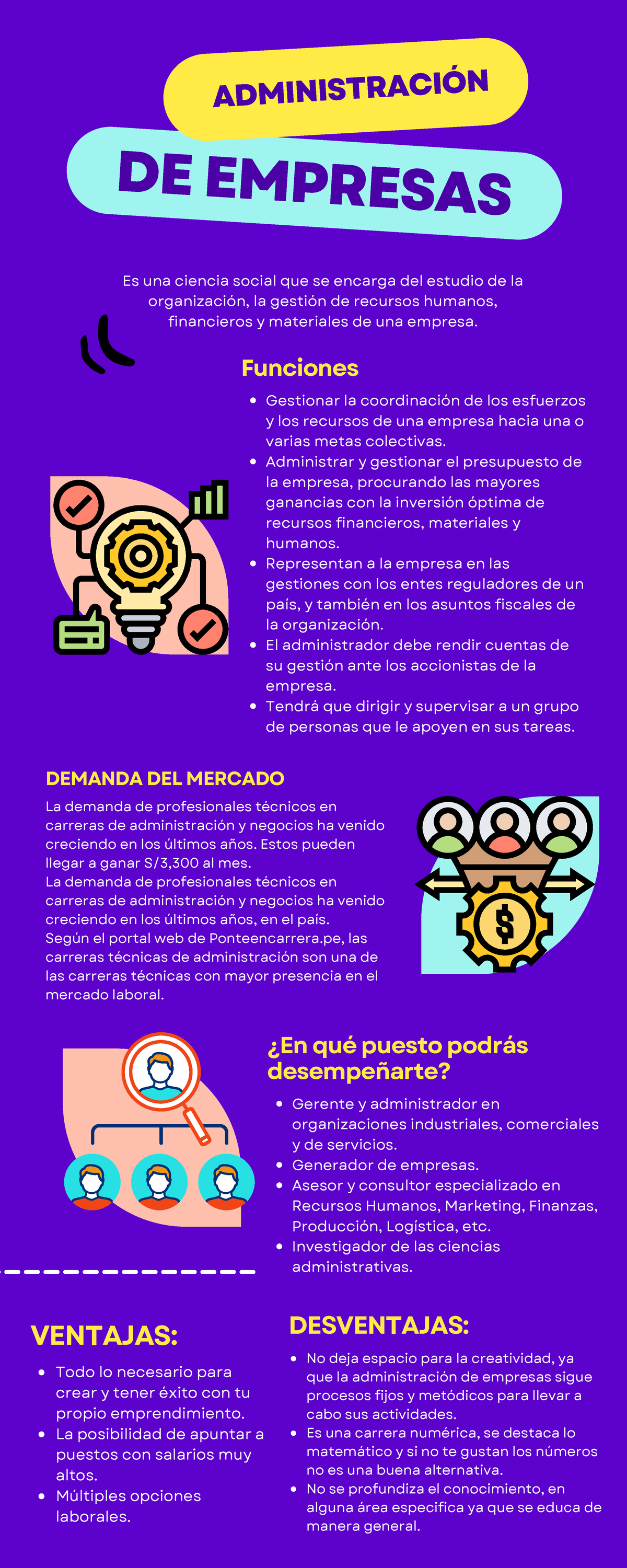 Administración De Empresas Infografía AdministraciÓn De Empresas Es Una Ciencia Social Que Se 8595