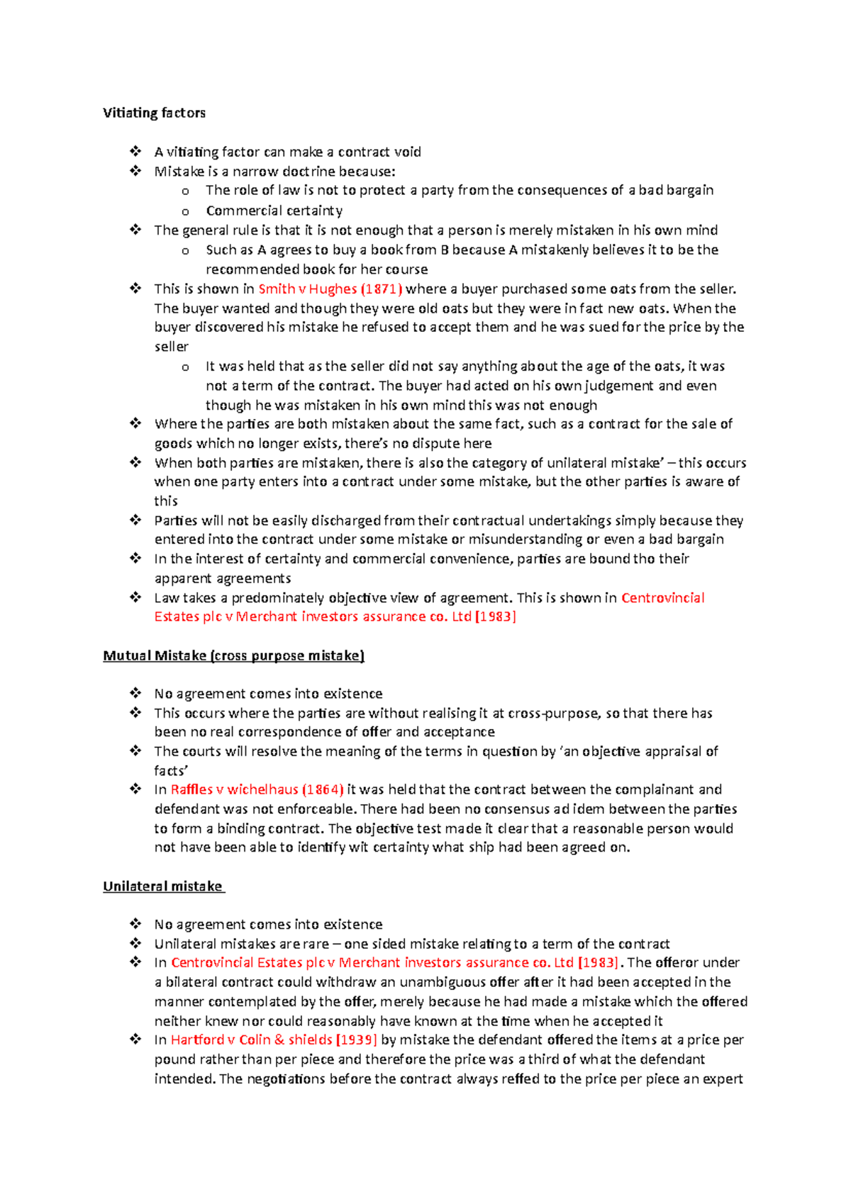 contract-law-lecture-4-vitiating-factors-a-vitiating-factor-can-make-a-contract-void-mistake