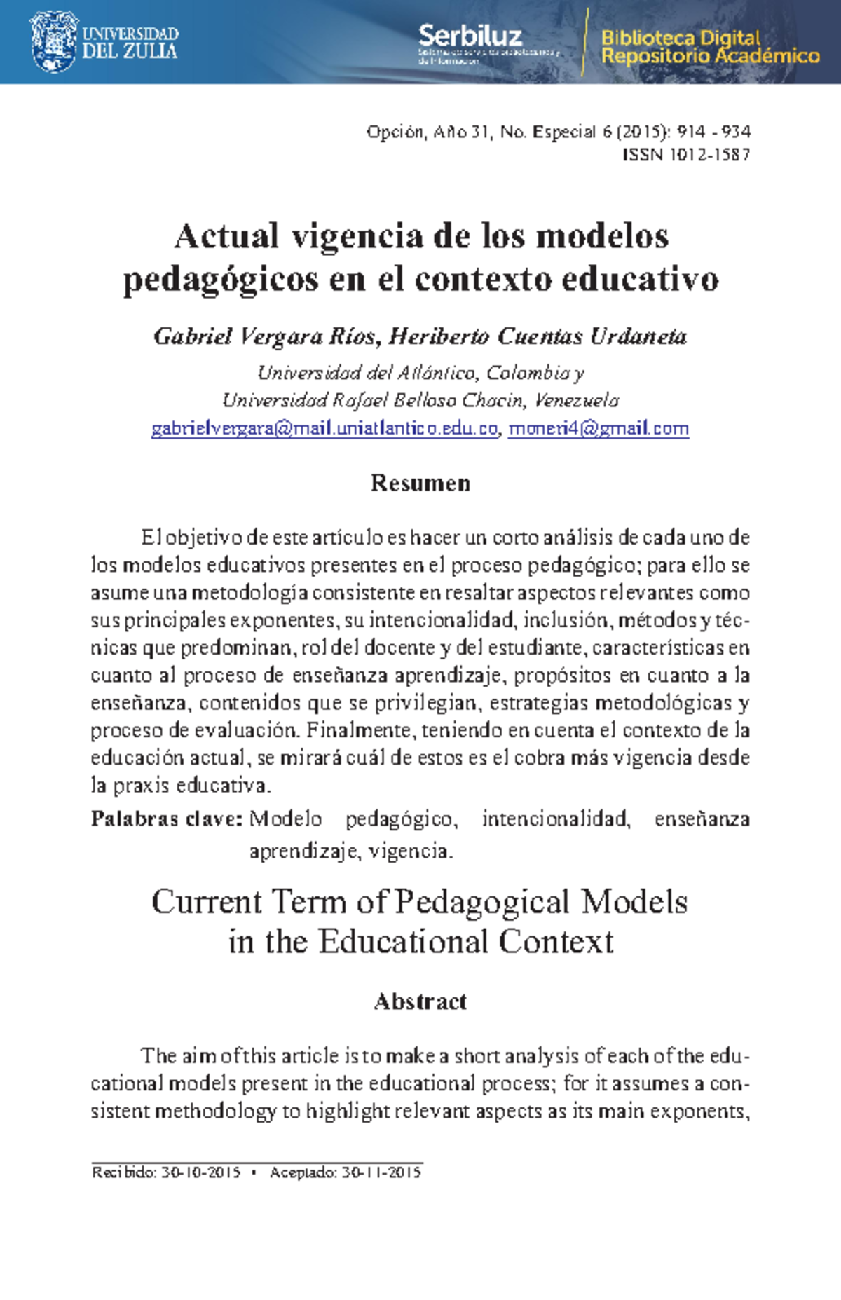 Dialnet-Actual Vigencia De Los Modelos Pedagogicos En El Contexto E ...