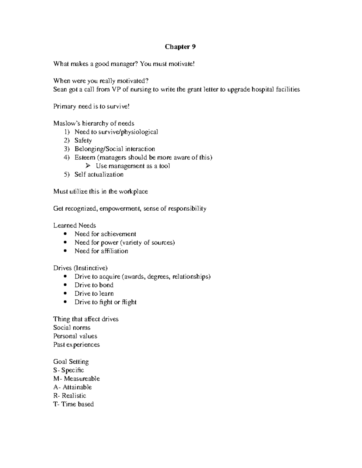 Lecture notes, lecture Chapter 9 - Chapter 9 notes : Sean Macdonald ...