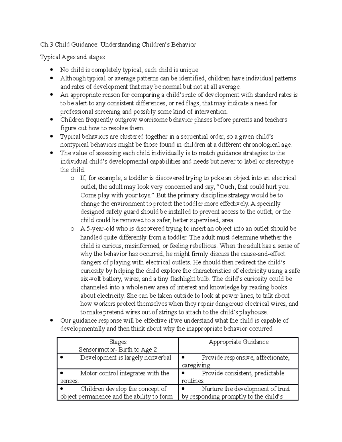 CH.3 Child Guidance Textbook notes - Ch Child Guidance: Understanding ...