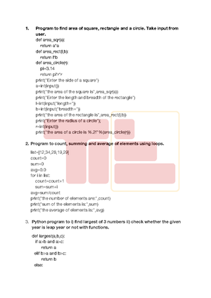 Mod1 ppt - Python Application Programming (18EC646) NOTES MOD 1 ...