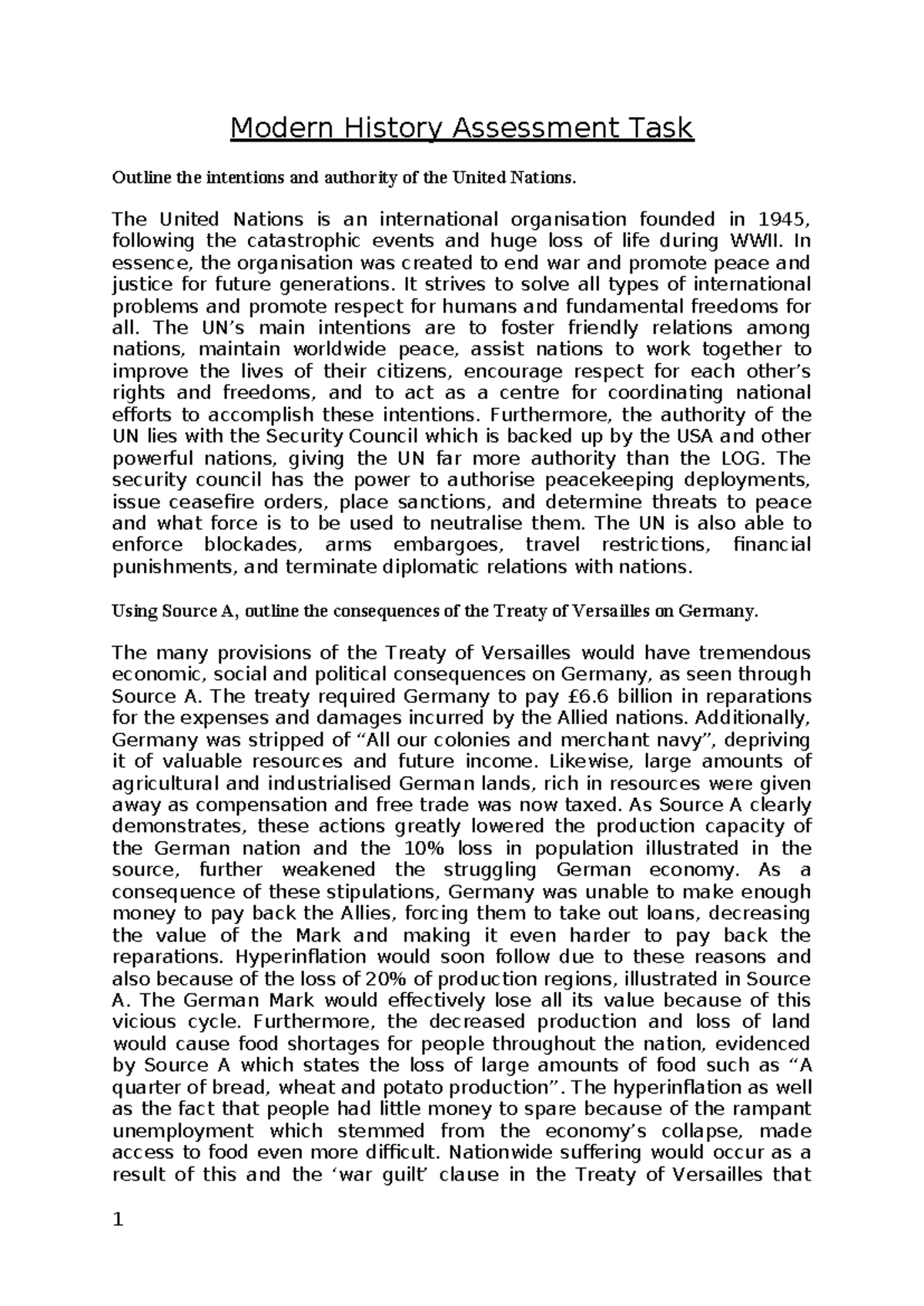 Studocu upload - Power and Authority Assessment Task - Modern History ...