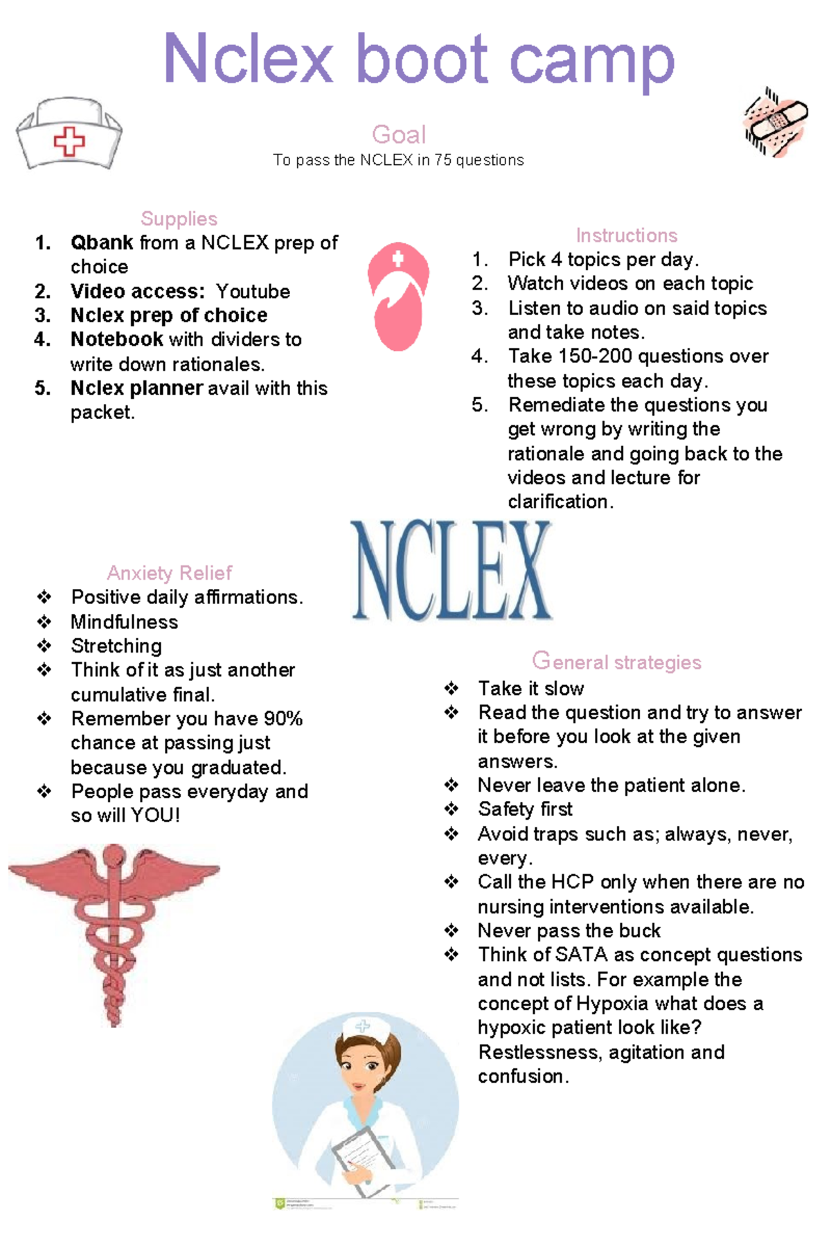 Nclex-Boot-Camp - nclex prep - Nclex boot camp Supplies 1. Qbank from a ...