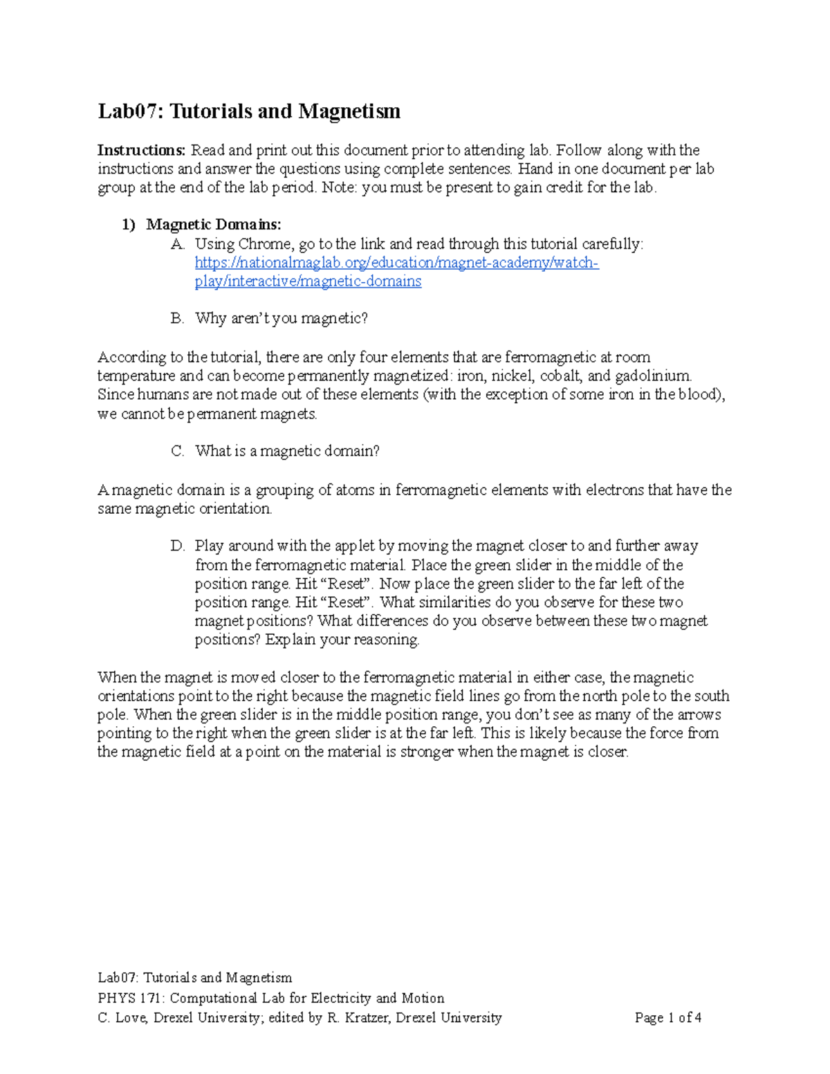 Lab07 Tutorials and Lab07 Tutorials and