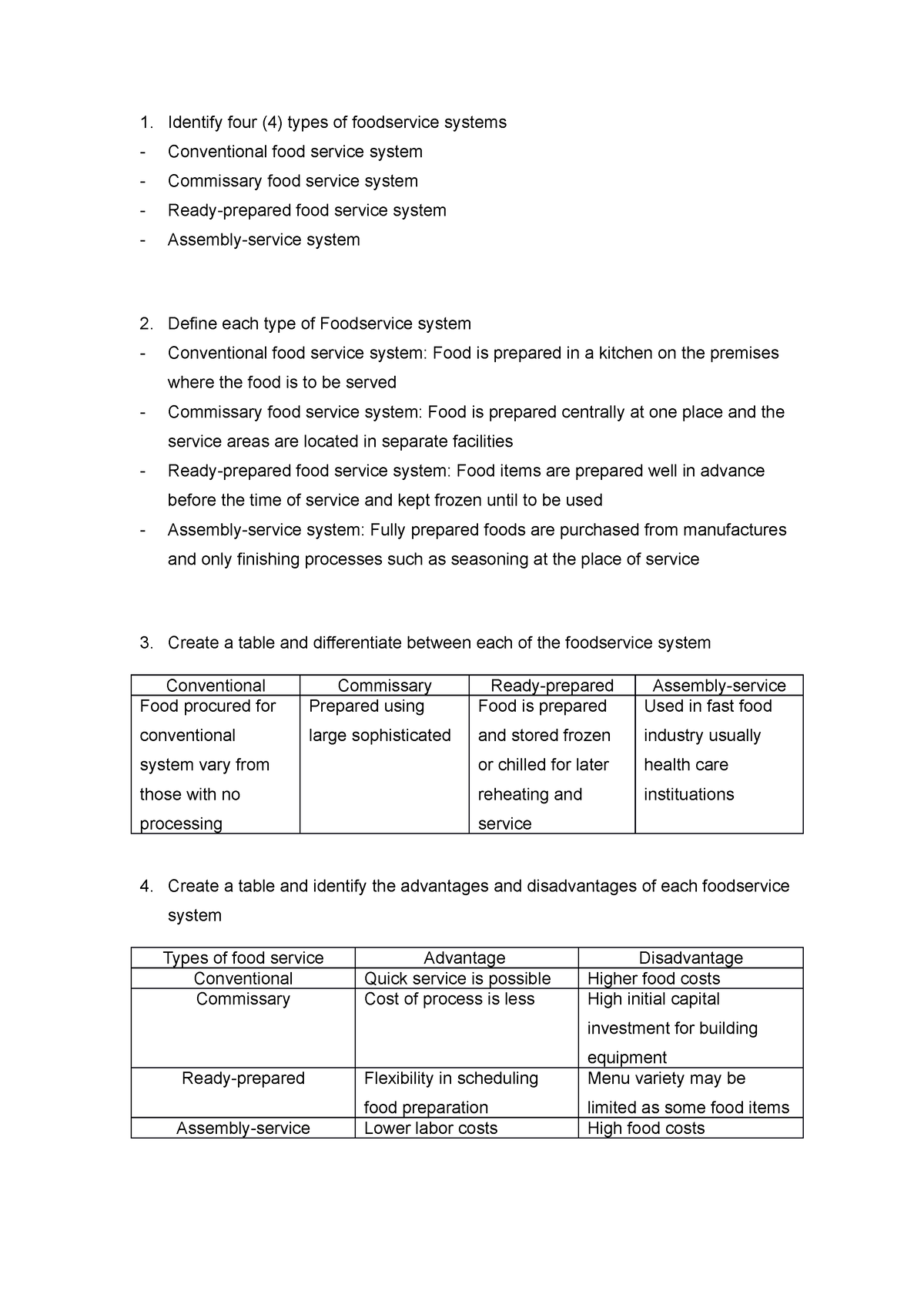 turorial-in-foodservice-system-identify-four-4-types-of-foodservice