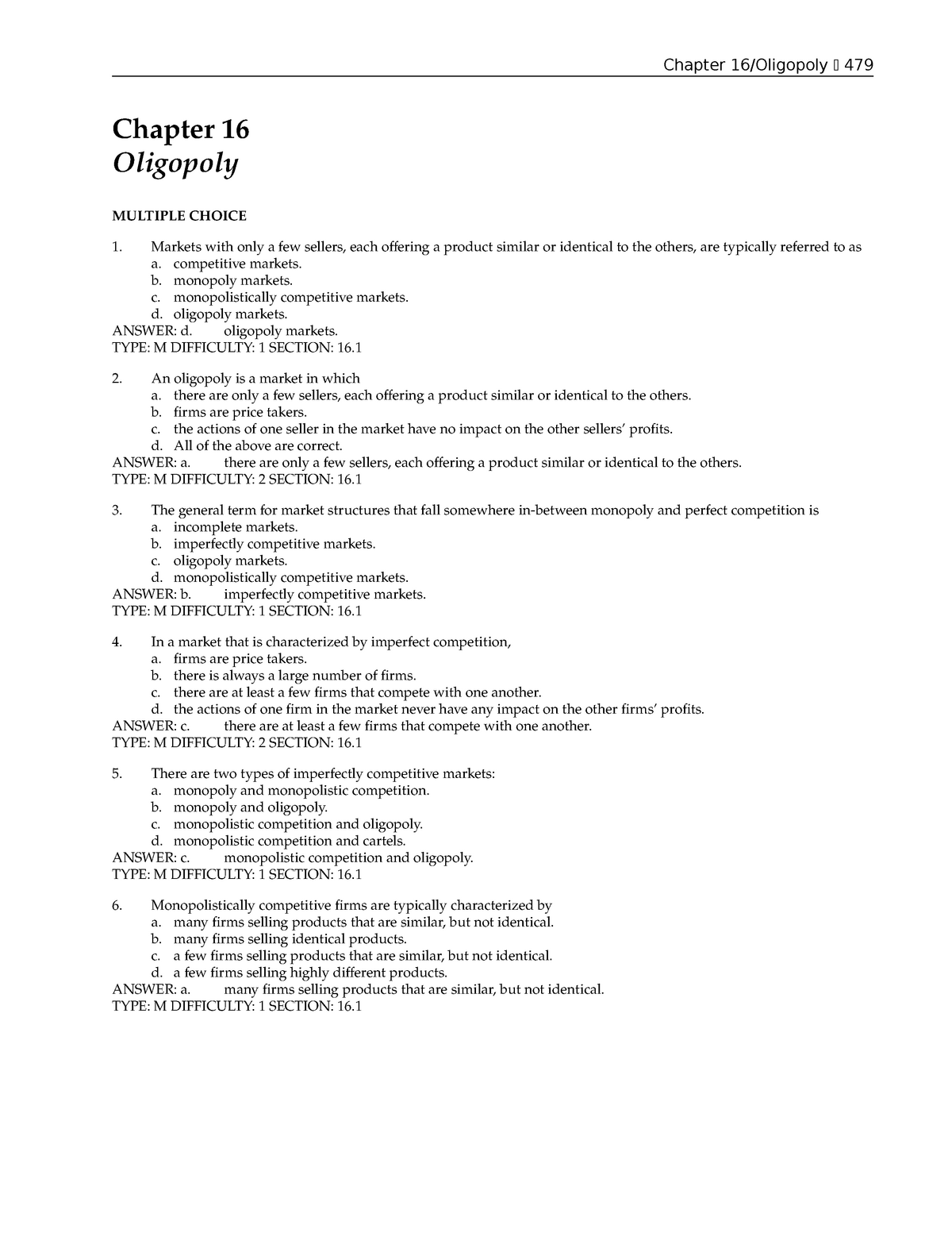 Chapter 16 - Test Bank For Practicing Before Final Exam - Chapter 16 ...