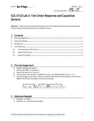 ECE3710- Lab 2 - Labs - ECE 3710 - Studocu