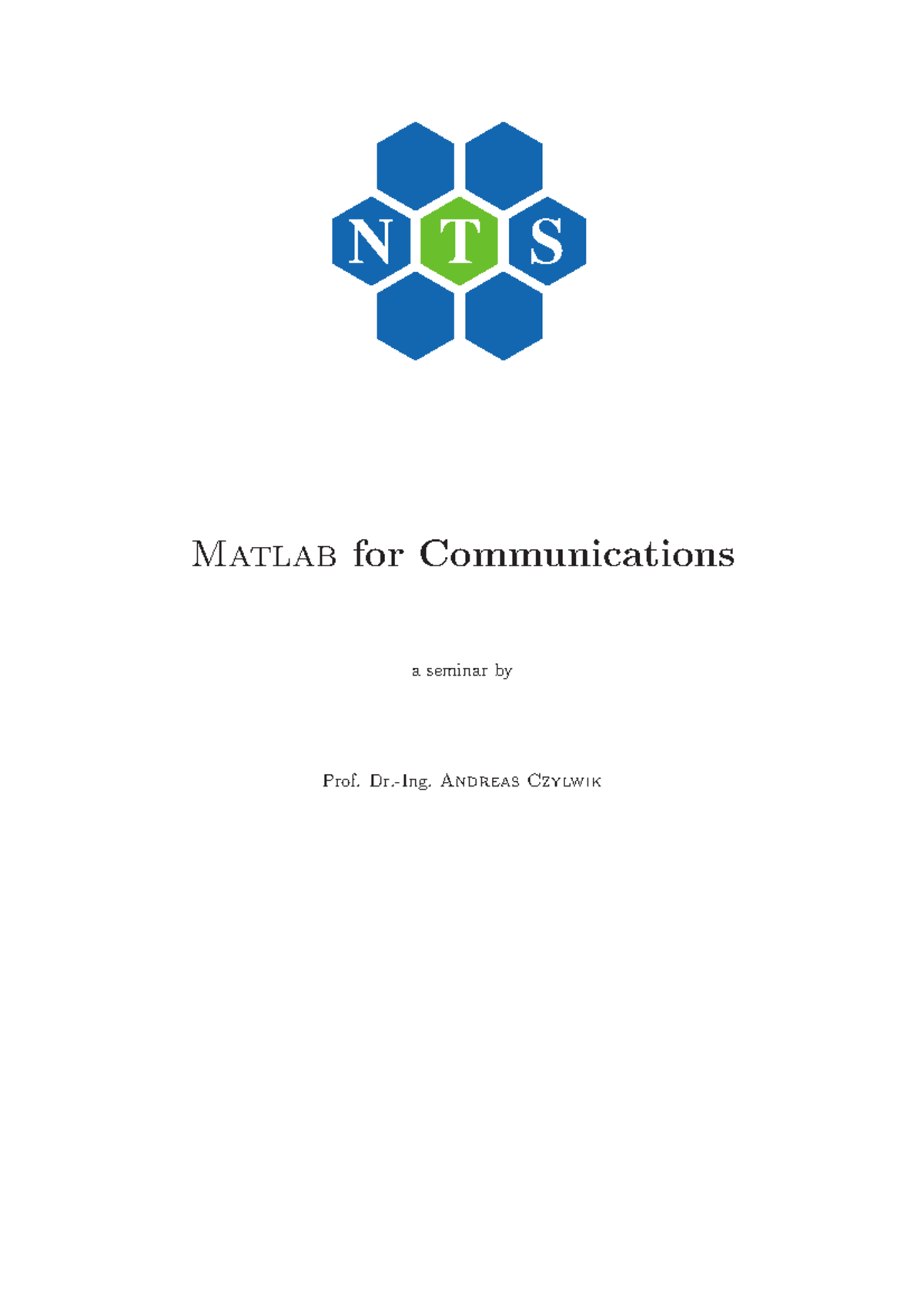 Matlab Seminar main - CE3006 - NTU - Studocu