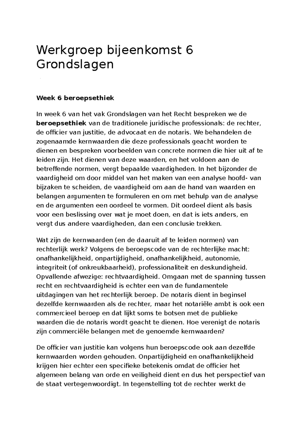 Grondslagen Wg 6 - Werkgroep Antwoorden - Werkgroep Bijeenkomst 6 ...