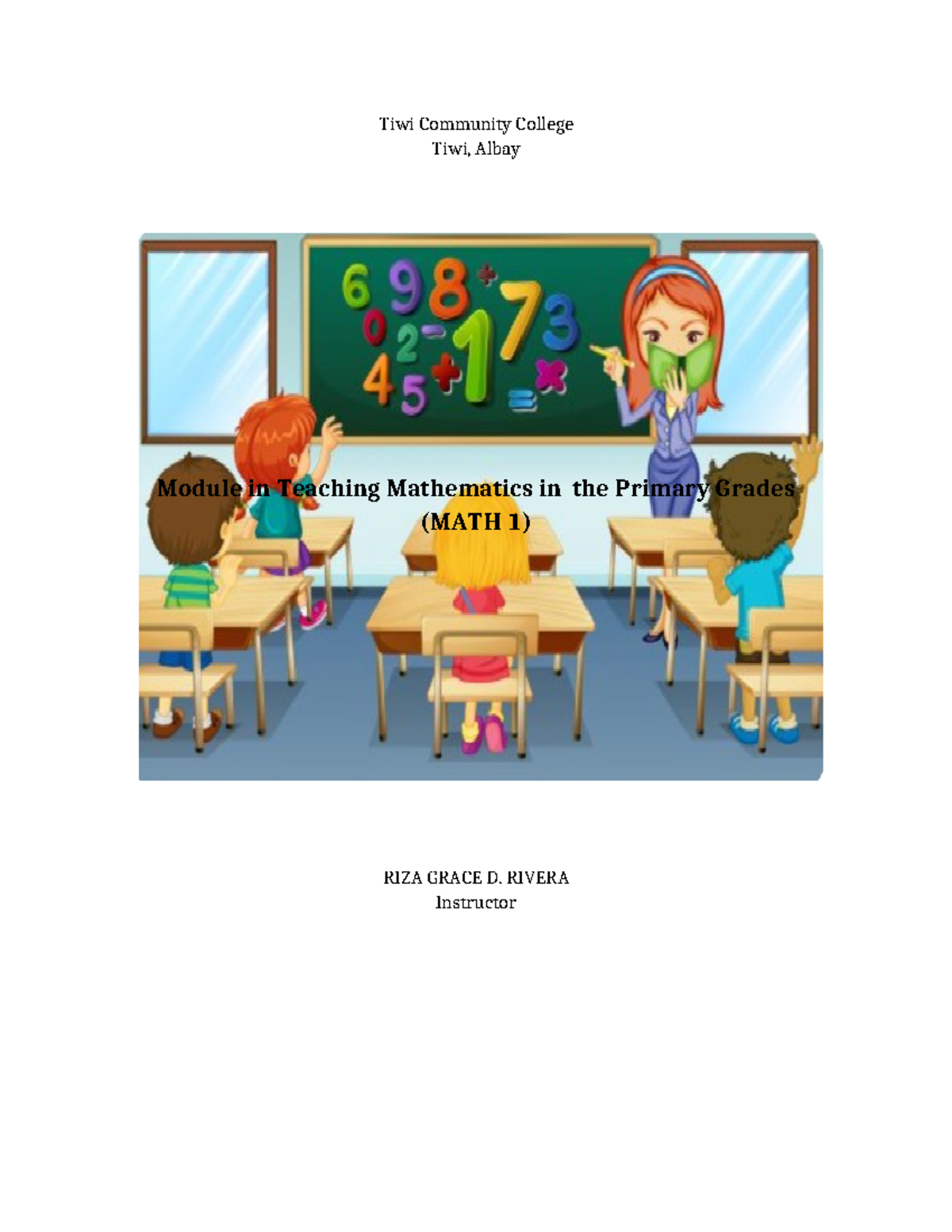 525211263 Revised Teaching MAth 1 Copy - ####### Tiwi Community College ...