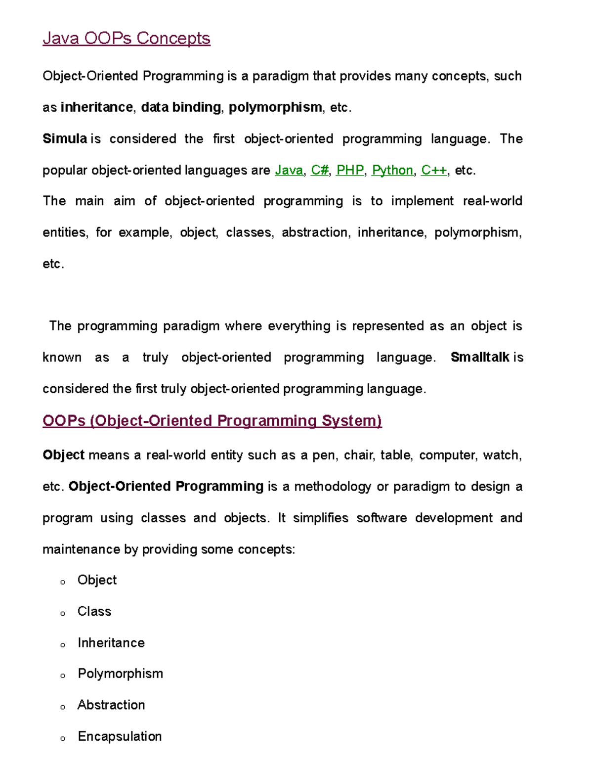 java-oops-concepts-java-oops-concepts-object-oriented-programming-is