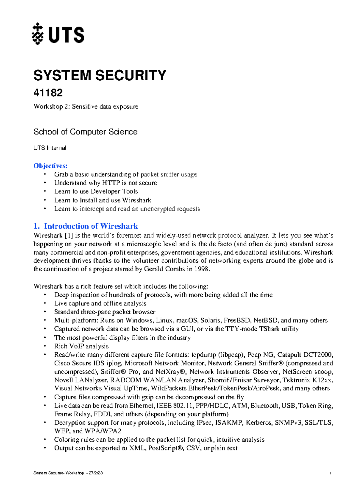 Workshop 2-Sensitive Data Exposure-20230308 - SYSTEM SECURITY 41182 ...