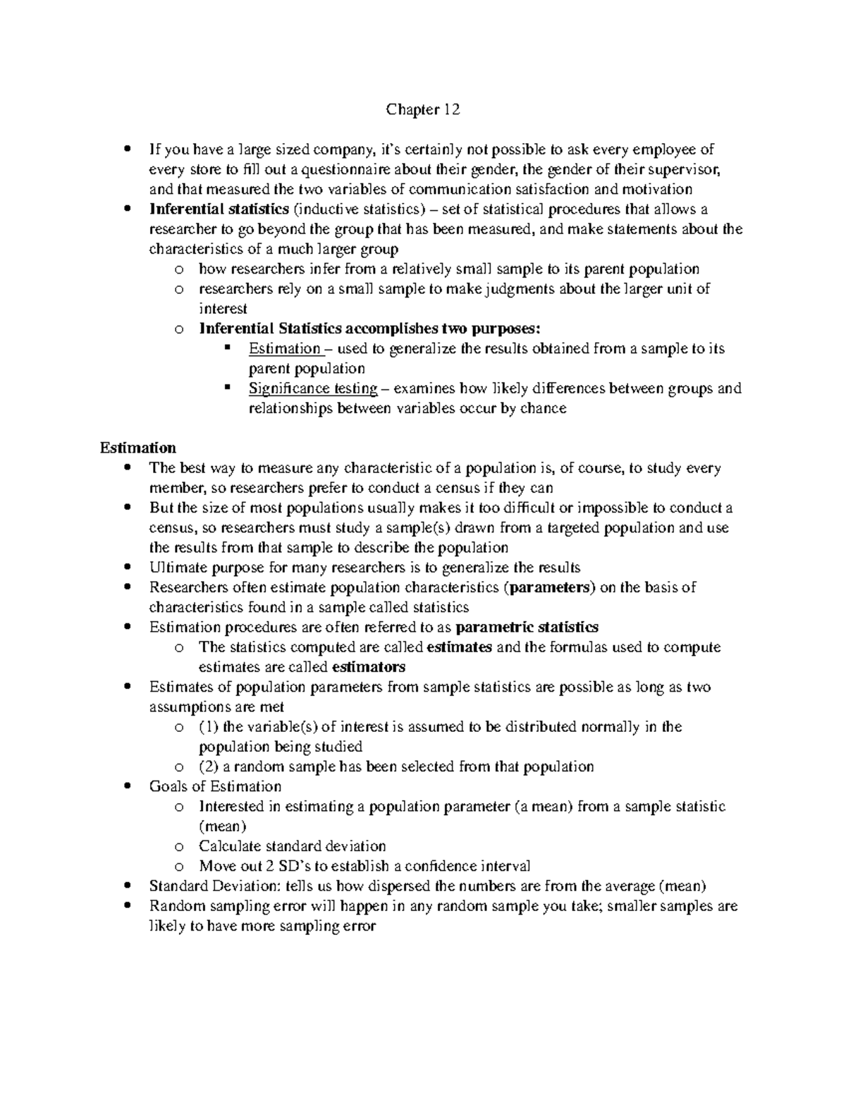 Ch 12 Book Notes - Summary Investigating Communication - Chapter 12 If ...
