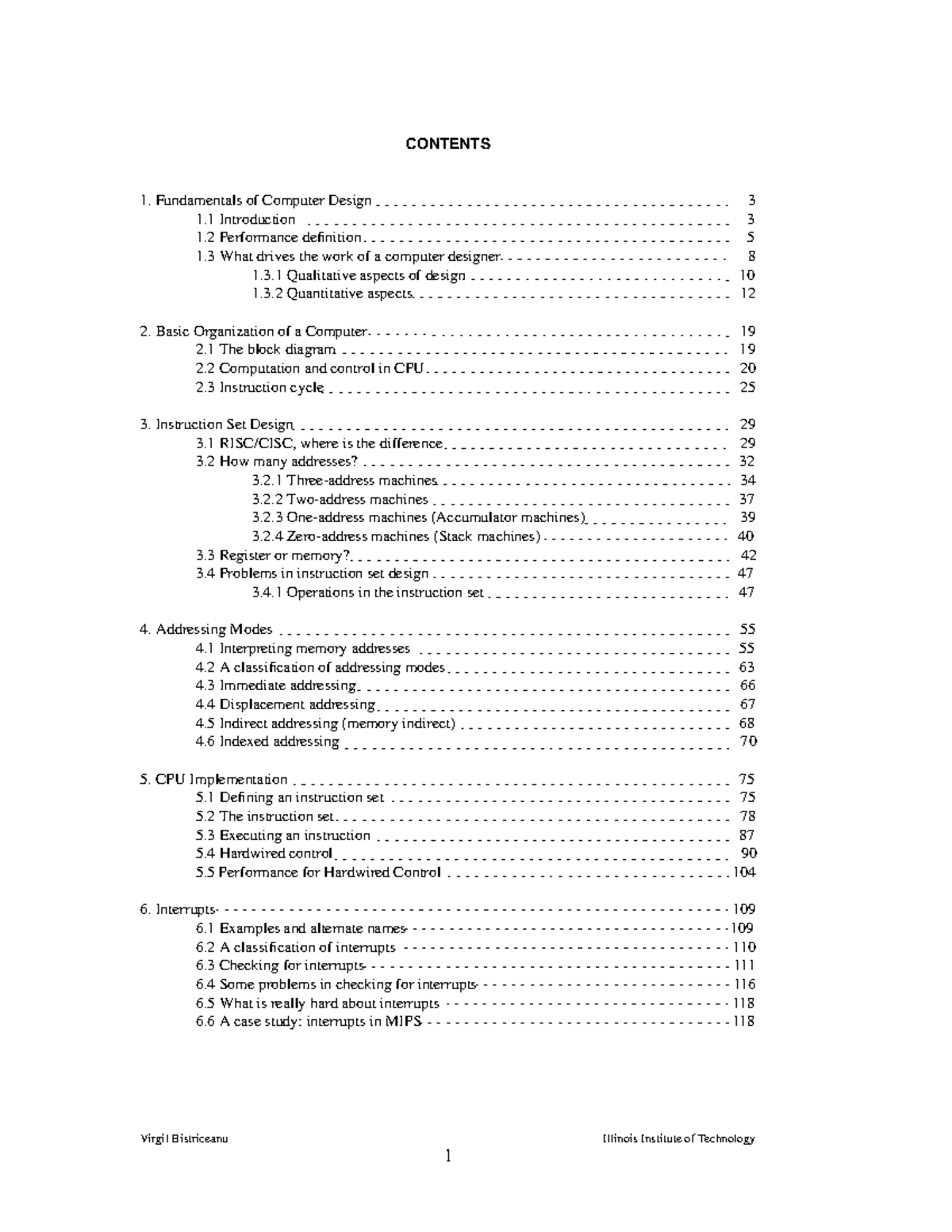 Table Of Contents - Lecture notes 1,2,3,4,5 - Virgil Bistriceanu ...