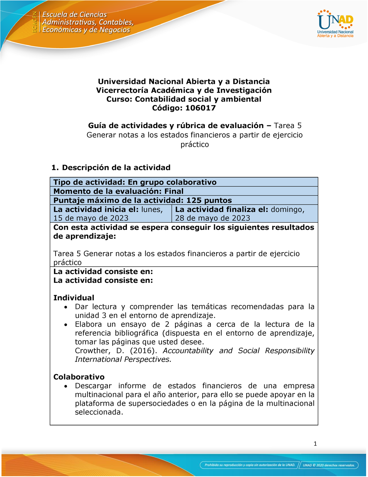 Guía De Actividades Y Rúbrica De Evaluación - Unidad 3 - Tarea 5 ...